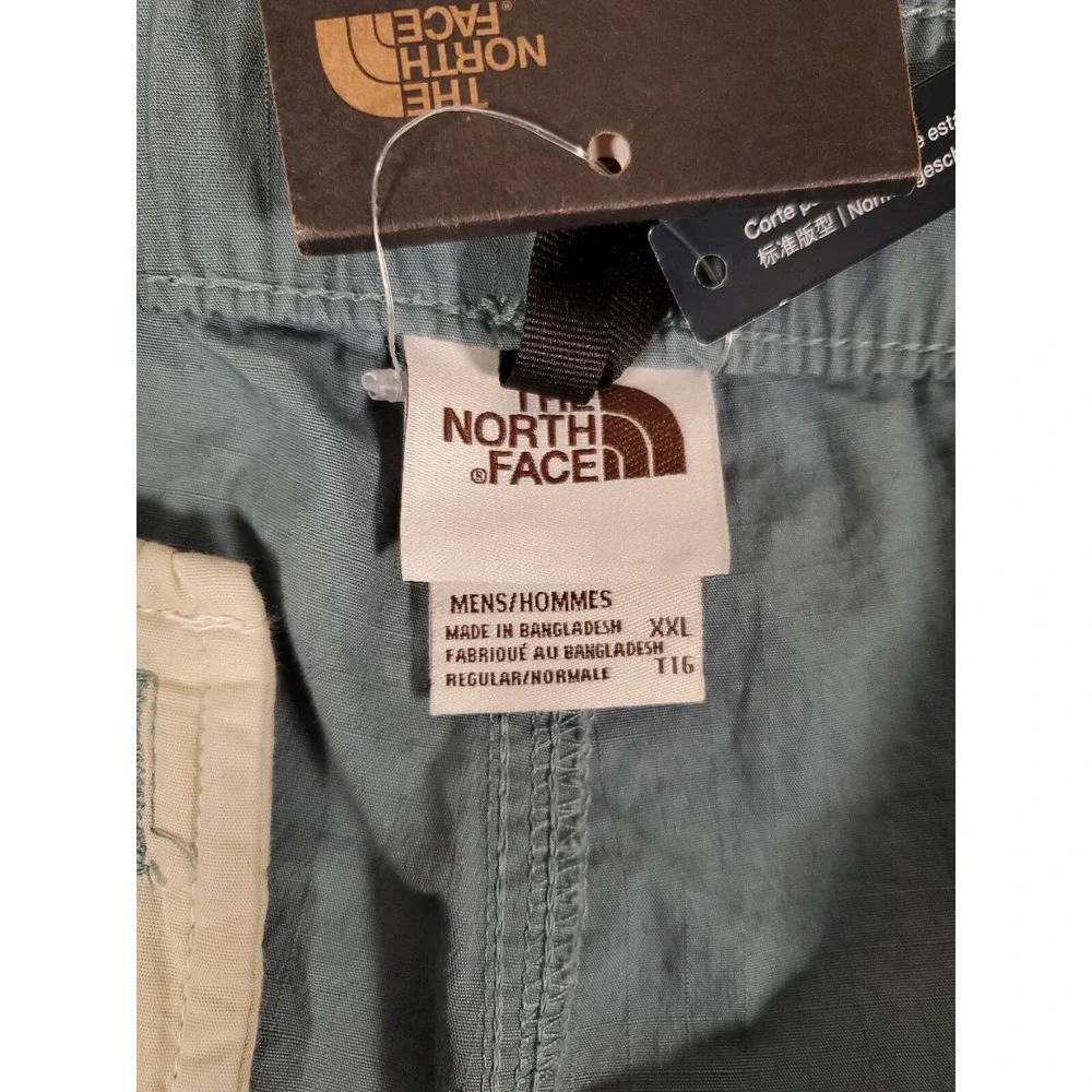 North Face Cargo Shorts Men's 2X Ripstop Belted Goblin Blue Organic Fiber NEW